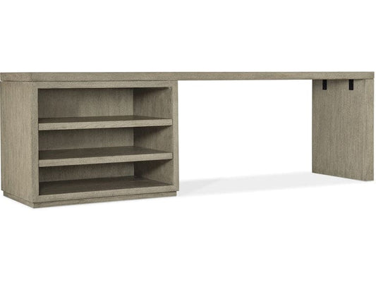 Hooker Furniture Home Office Linville Falls Desk - 96in Top-Open Desk Cabinet and 1 Leg