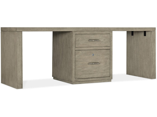 Hooker Furniture Home Office Linville Falls Desk - 84in Top-Small File and 2 Legs