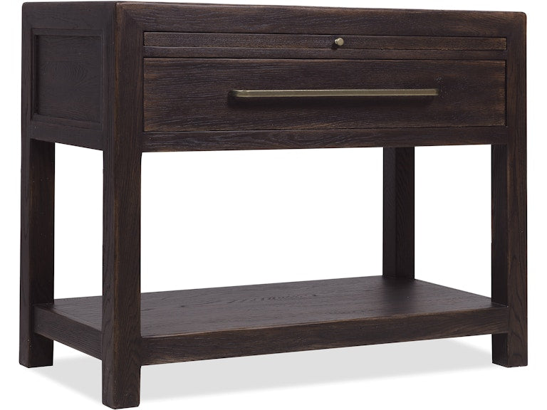Hooker Furniture Bedroom Driftwood One-Drawer Nightstand with Stone