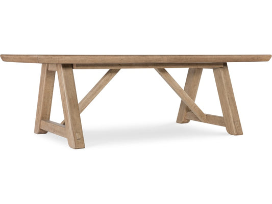 Hooker Furniture Casual Dining Vineyard Row Rectangle Dining Table with Two 20-inch Leaves