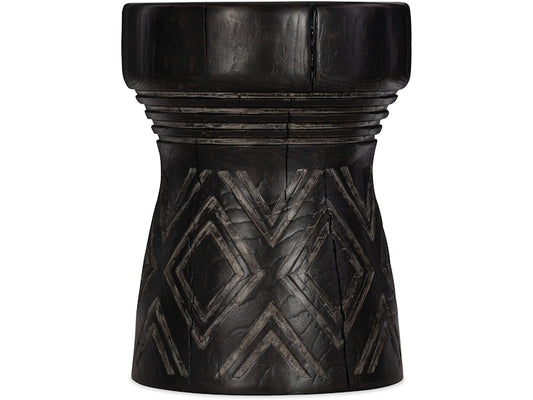 Hooker Furniture Living Room Commerce & Market Carved Stump Side Table