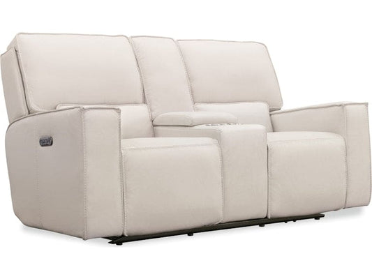 Hooker Furniture Living Room Miles Zero Gravity PWR Console Loveseat w/PWR Headrest