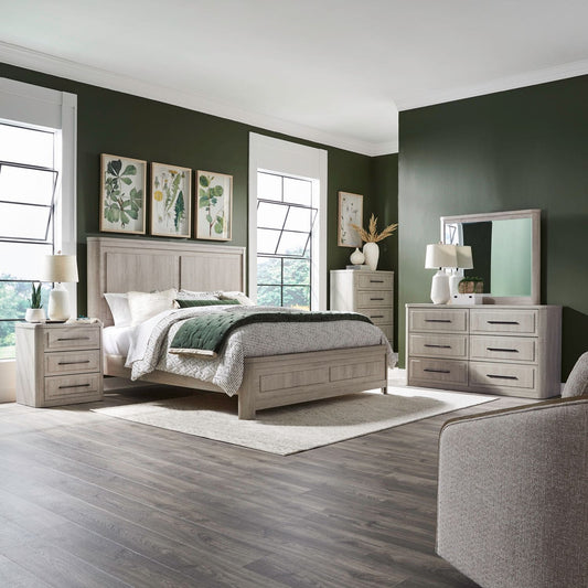 Modern Play - King Panel Bed, Dresser & Mirror, Chest, Night Stand