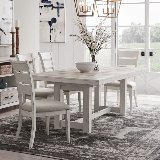Backroads - 5 Piece Trestle Table Set