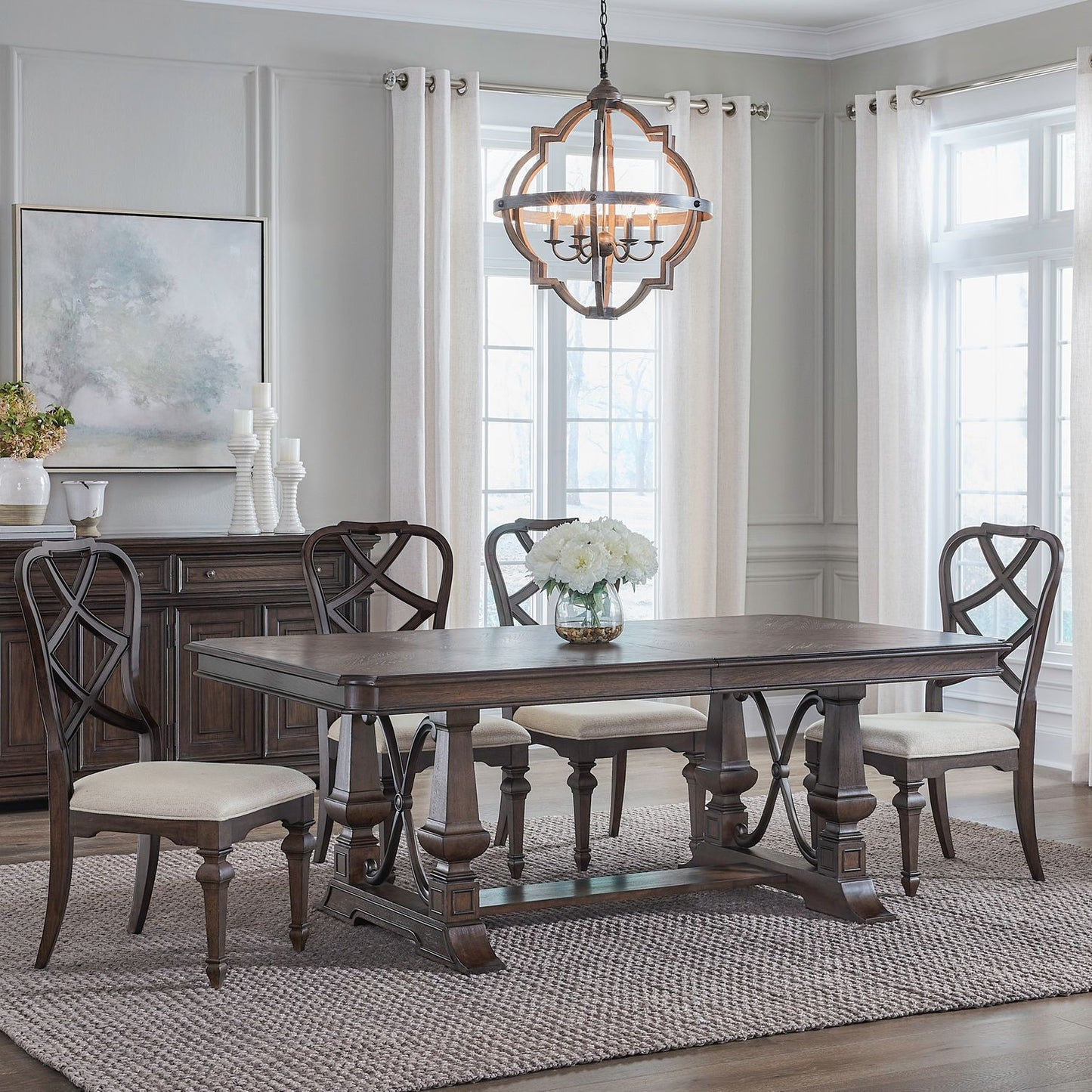 Provence Park - 5 Piece Trestle Table Set