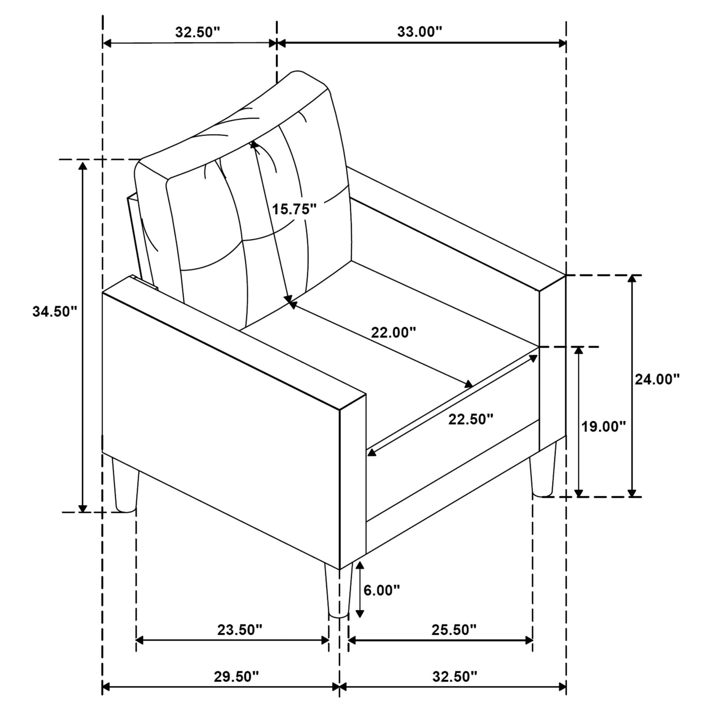 Bowen II 3-piece Upholstered Track Arm Sofa Set Steel Grey