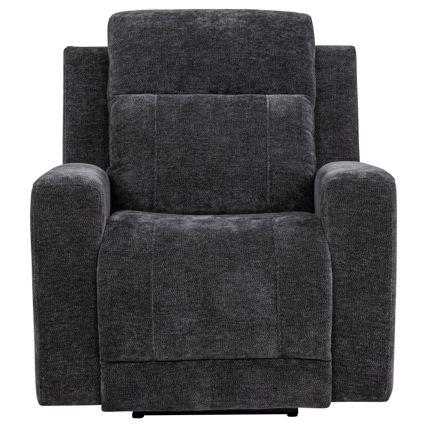 Kennett Chenille Upholstered Power Recliner Chair Dark Grey