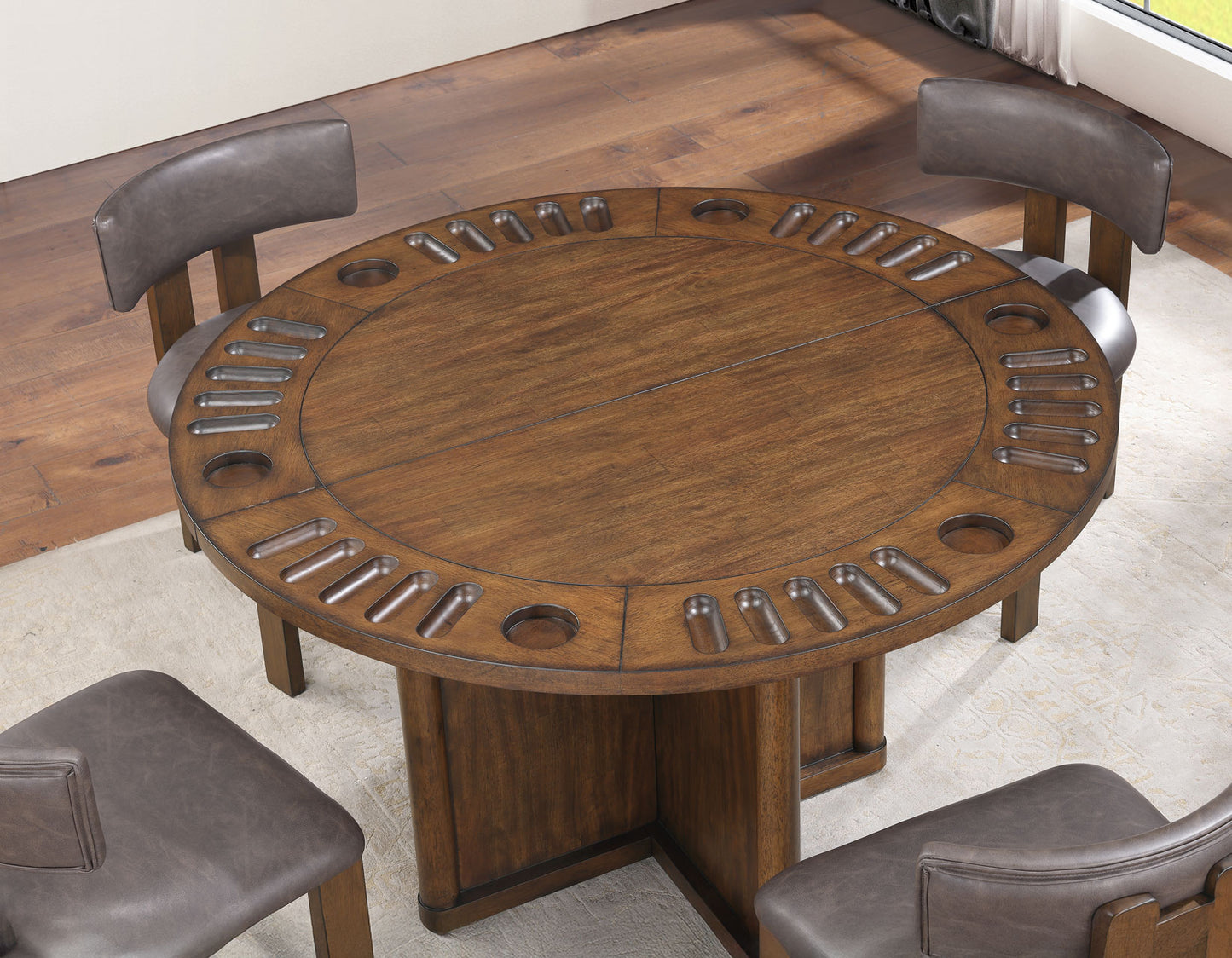 Cambridge 47.25″ Dining Table with Removable Folding Game Top