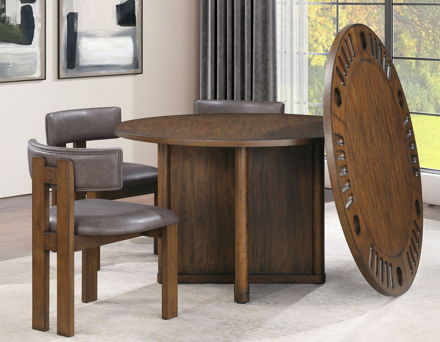 Cambridge 47.25″ Dining Table with Removable Folding Game Top