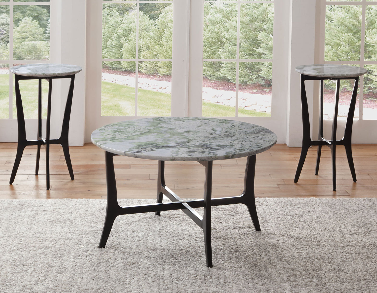 Hoxley Green Onyx Round End Table