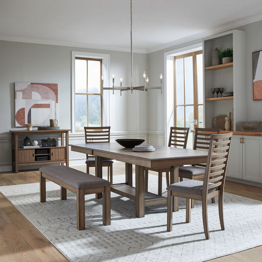 6 Piece Trestle Table Set