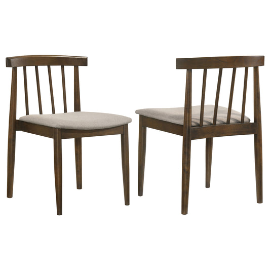 Cullen Dining Side Chair Upholstered Seat Walnut (Set of 2)
