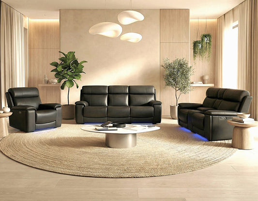 Zenith Home Theater Power Reclining, Built-In Speakers, Lighting And Vibration
91″ Sofa
81″ Loveseat
Recliner