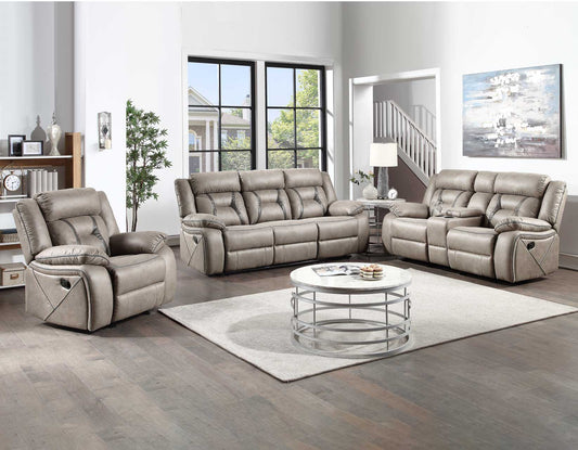 Tyson Manual Reclining
86″ Sofa, Drop-Down Console
76″ Console Loveseat, Glider
Recliner, Glider
