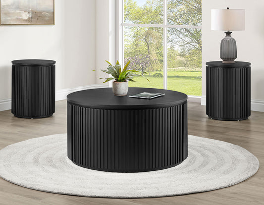 Colvin, Black
Cocktail Table, Castered
End Table