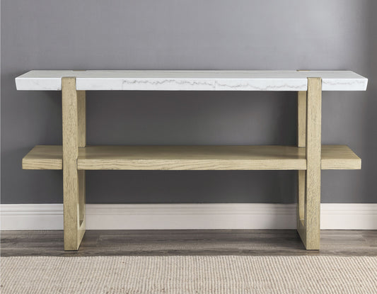 Perth, Sofa Table, White Marble Top