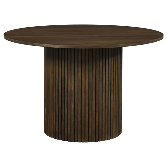 Hamlyn 47-inch Round Wood Dining Room Table Walnut
