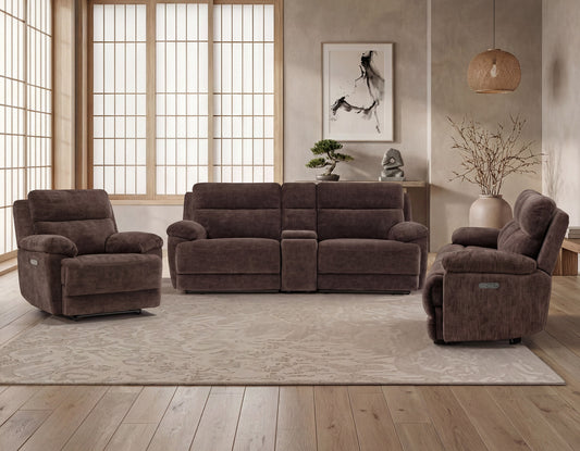 Gatlin Dual-Power Reclining, Brown Fabric
114″ Sofa
95″ Console Sofa
Recliner