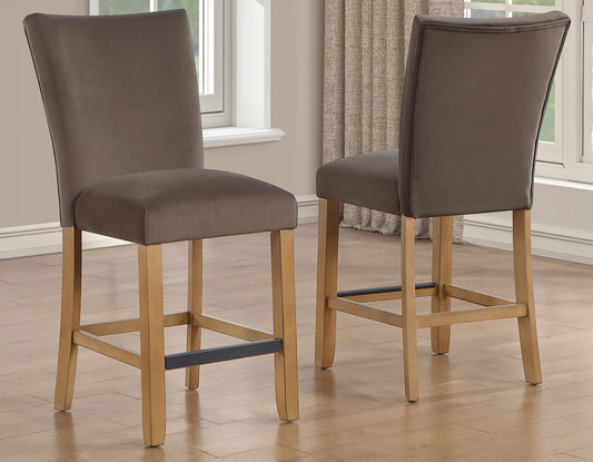 Artemis 24″ Counter Chair, Brown Velvet