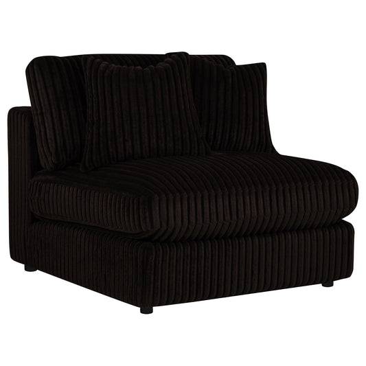 Blaine Upholstered Armless Chair Chocolate