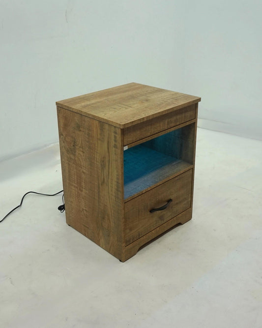 Fabre 1-drawer Extendable Top Nightstand Bedside Table Mango