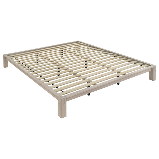 Gislen Eastern King Easy Assembly Wood Platform Bed White