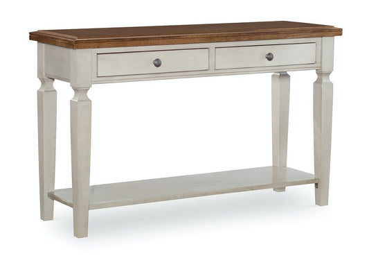 Home Accents - Vista Sofa Table in Hickory & Shell
