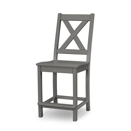 POLYWOOD Braxton Counter Side Chair — Slate Grey
