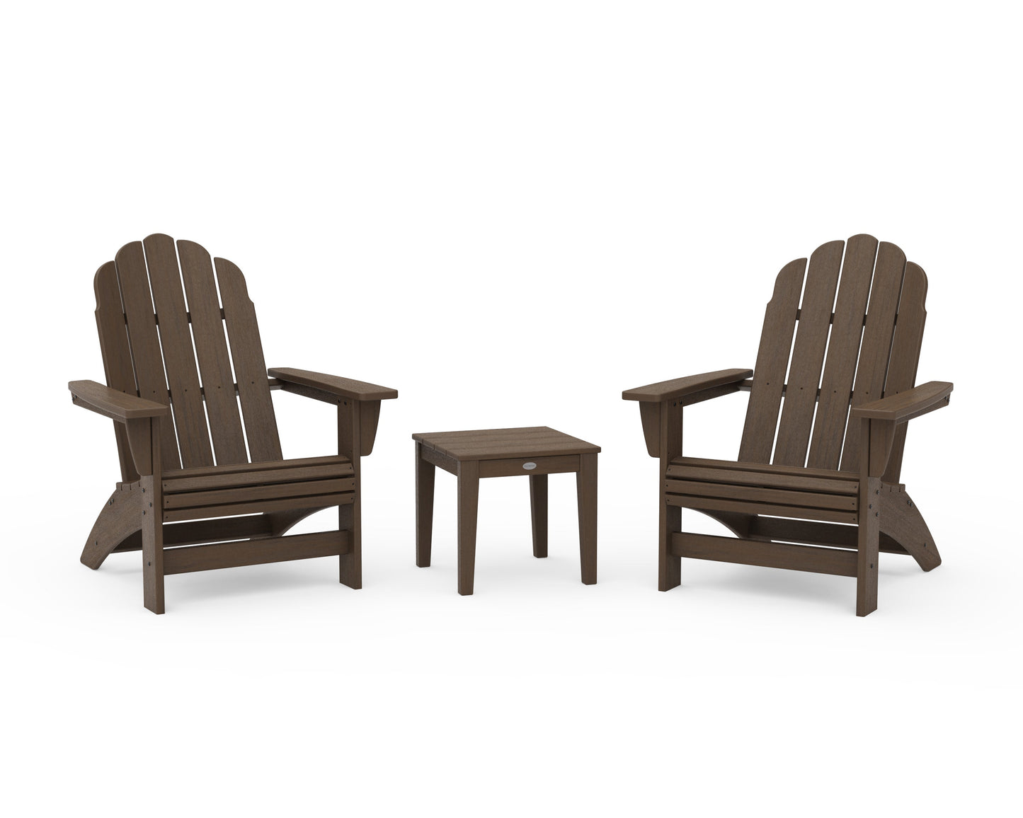POLYWOOD 3-Piece Vineyard Grand Adirondack Set — Kona
