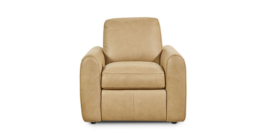 Bassett Club Level Sonny Leather Power Wall Recliner — Sonny Fawn