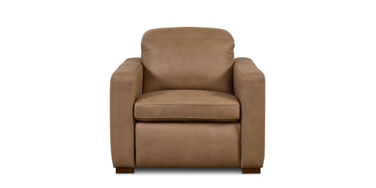 Bassett Club Level Caswell Leather Zero Gravity Power Wall Recliner — Caswell Goodland Brown