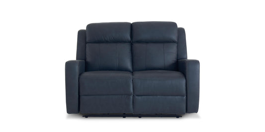 Bassett Club Level Norwood Leather Power Reclining Loveseat — Norwood Slate