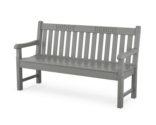 POLYWOOD 60" Buddy Bench — Slate Grey