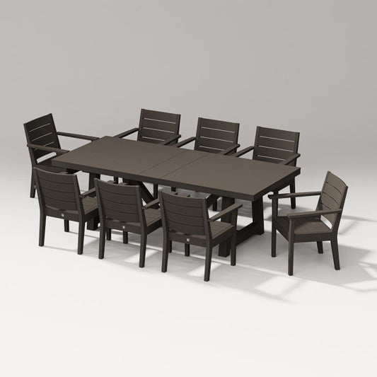 POLYWOOD Latitude 9-Piece A-Frame Table Dining Set FREE SHIPPING