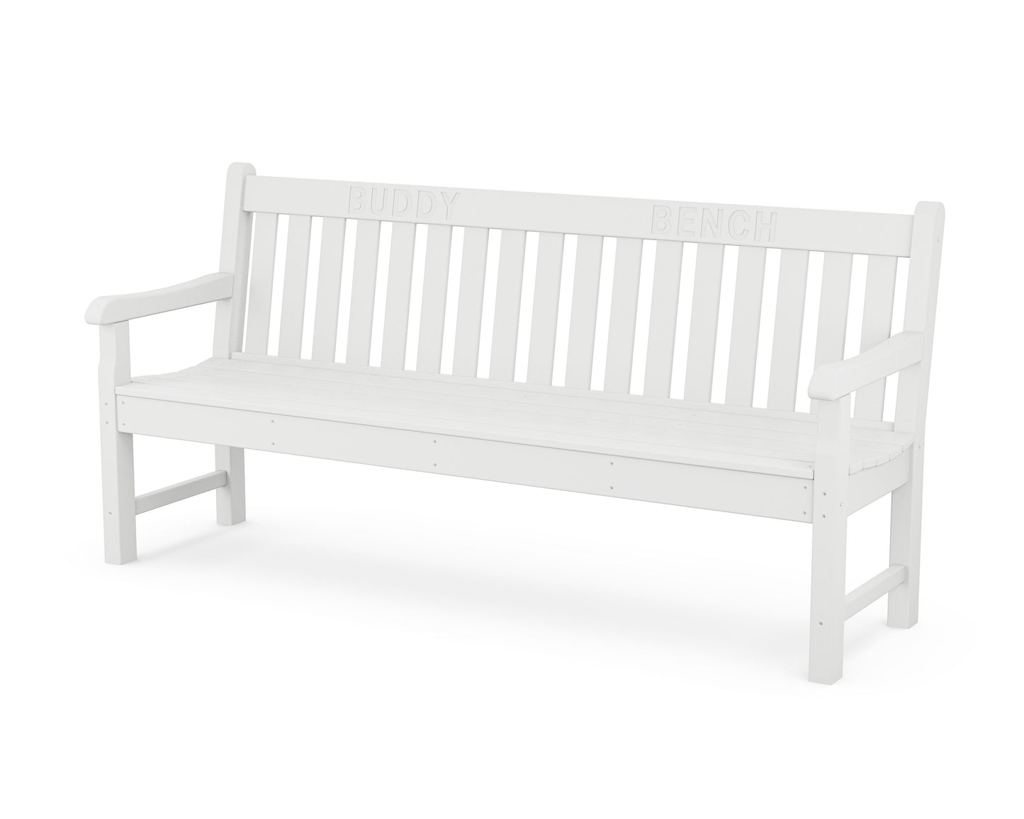 POLYWOOD 72" Buddy Bench — White