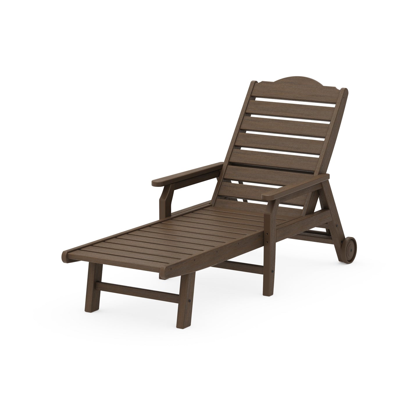 POLYWOOD Savannah Chaise with Arms and Wheels — Kona