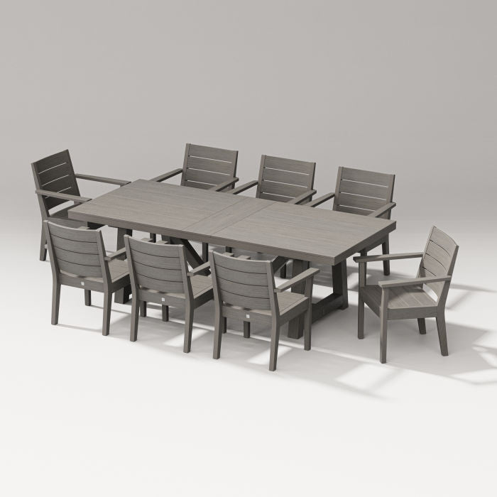 POLYWOOD Latitude 9-Piece A-Frame Table Dining Set FREE SHIPPING