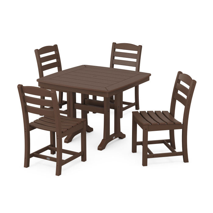 POLYWOOD La Casa Café Side Chair 5-Piece Dining Set with Trestle Legs FREE SHIPPING
