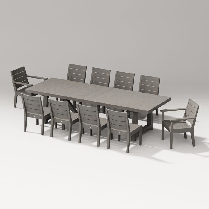 POLYWOOD Latitude 11-Piece A-Frame Table Dining Set FREE SHIPPING