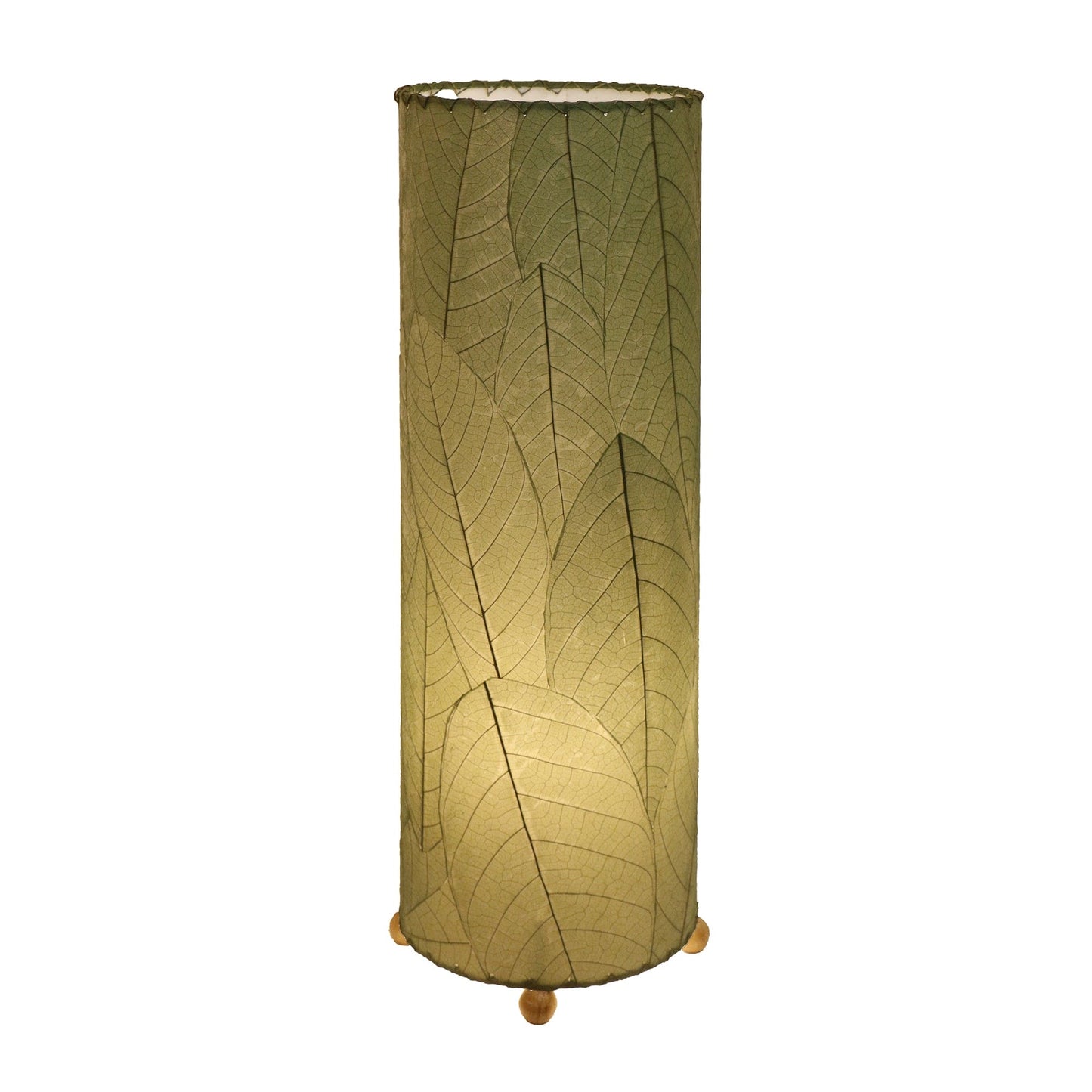 24 Inch Cocoa Leaf Cylinder Table Lamp