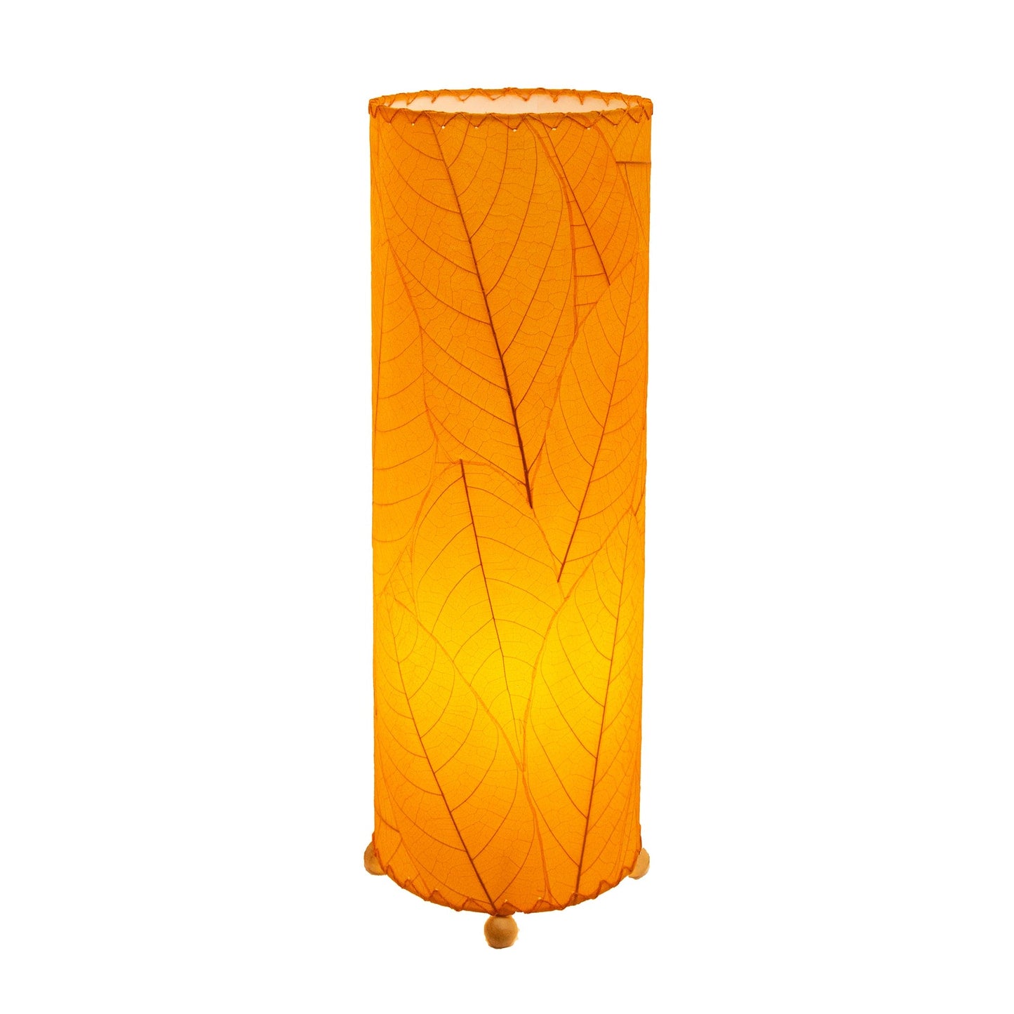 24 Inch Cocoa Leaf Cylinder Table Lamp
