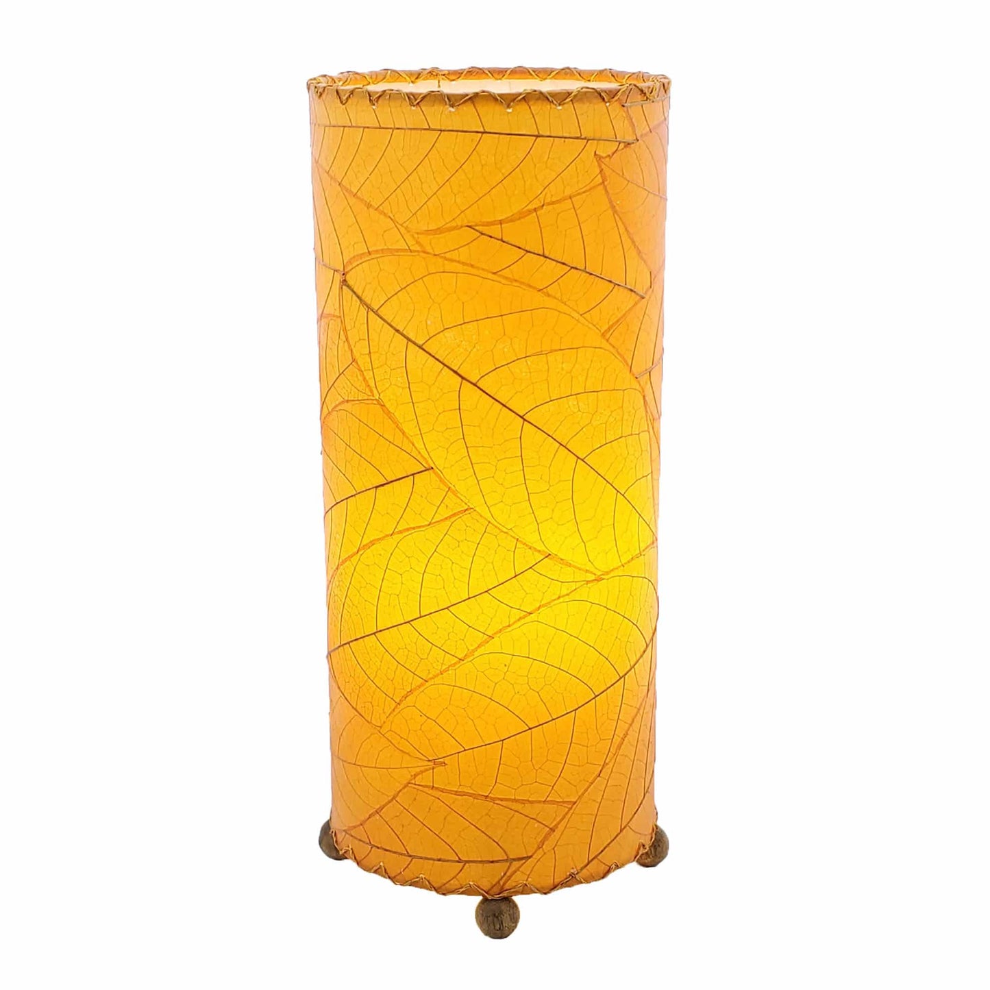 Cocoa Leaf Cylinder Table Lamp