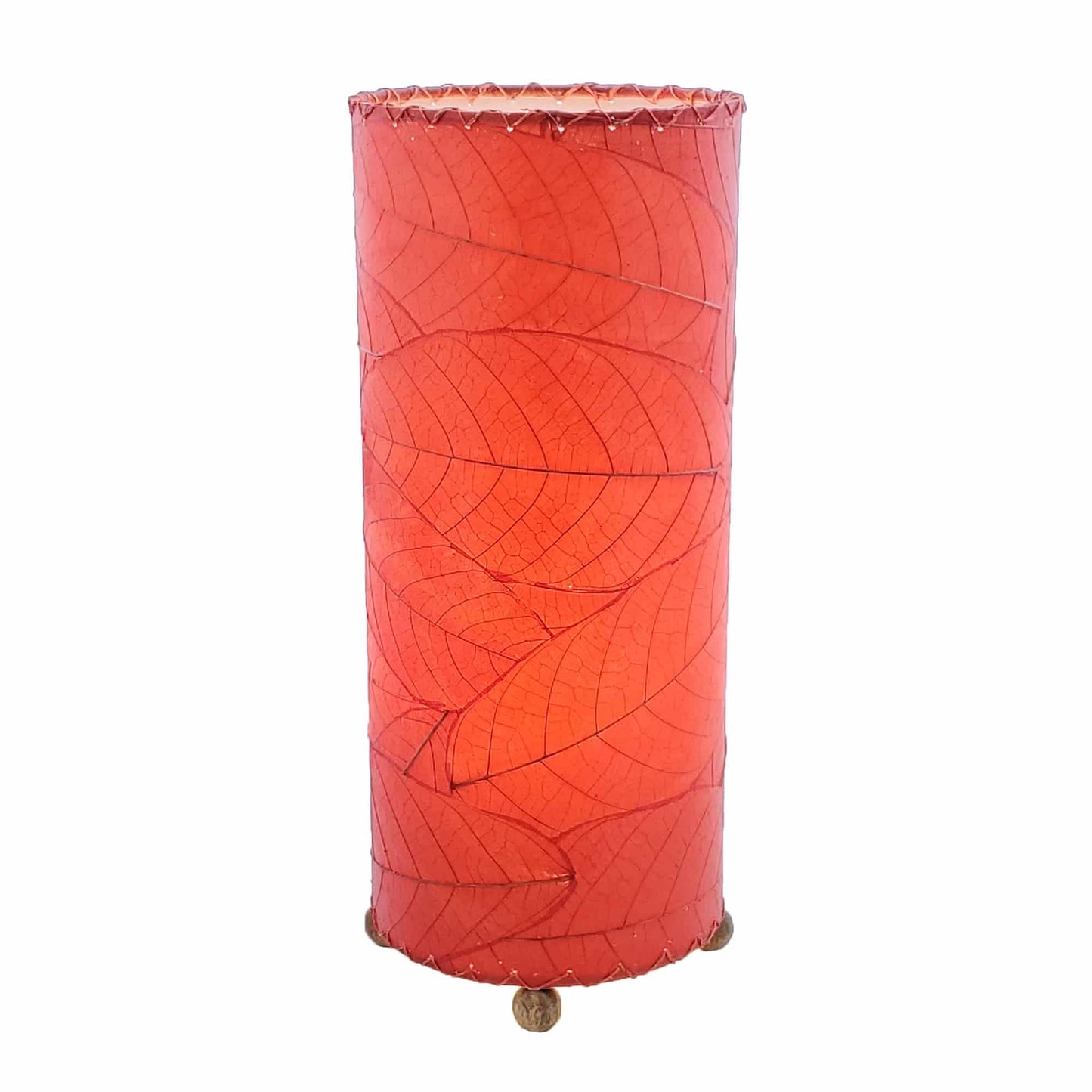 Cocoa Leaf Cylinder Table Lamp