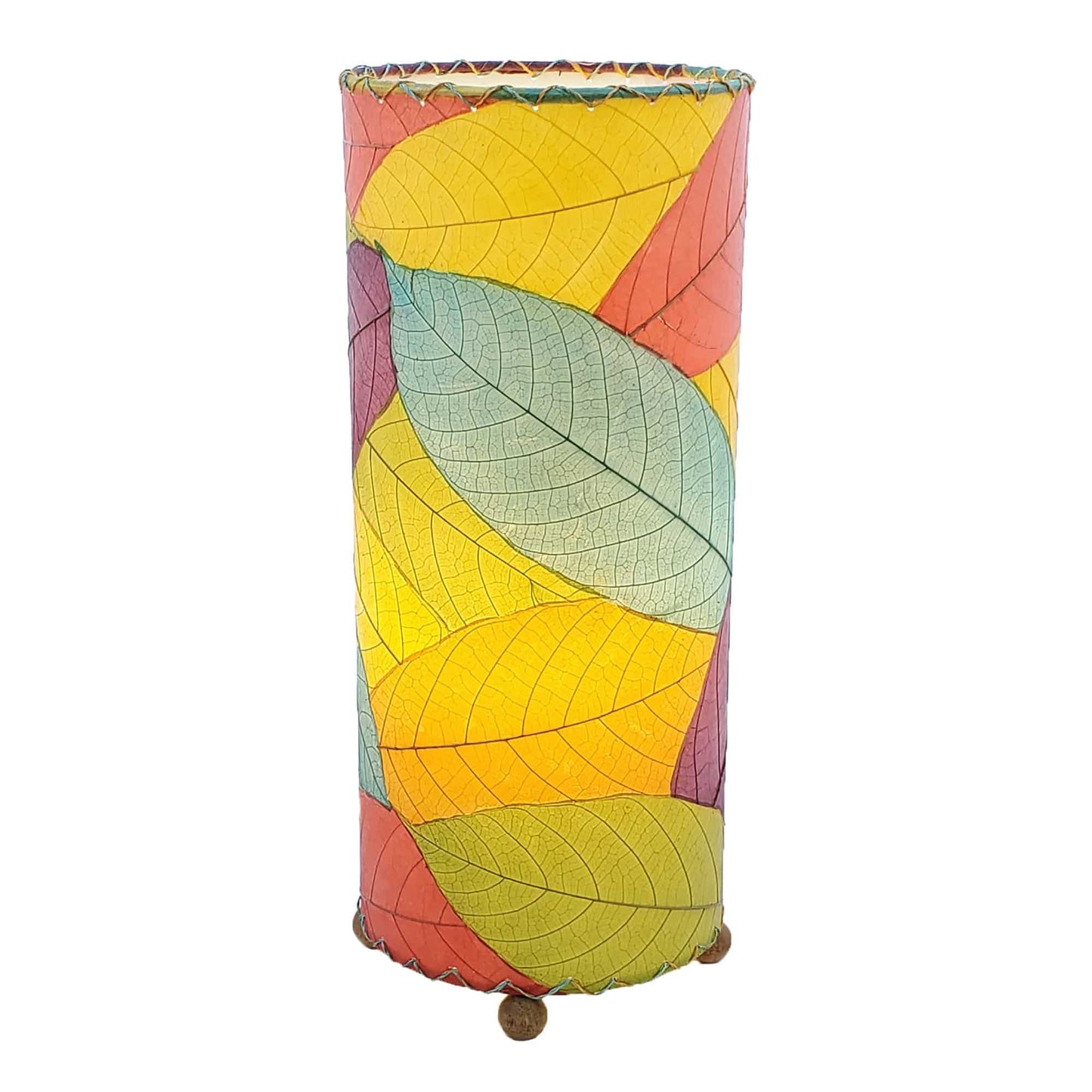 Cocoa Leaf Cylinder Table Lamp
