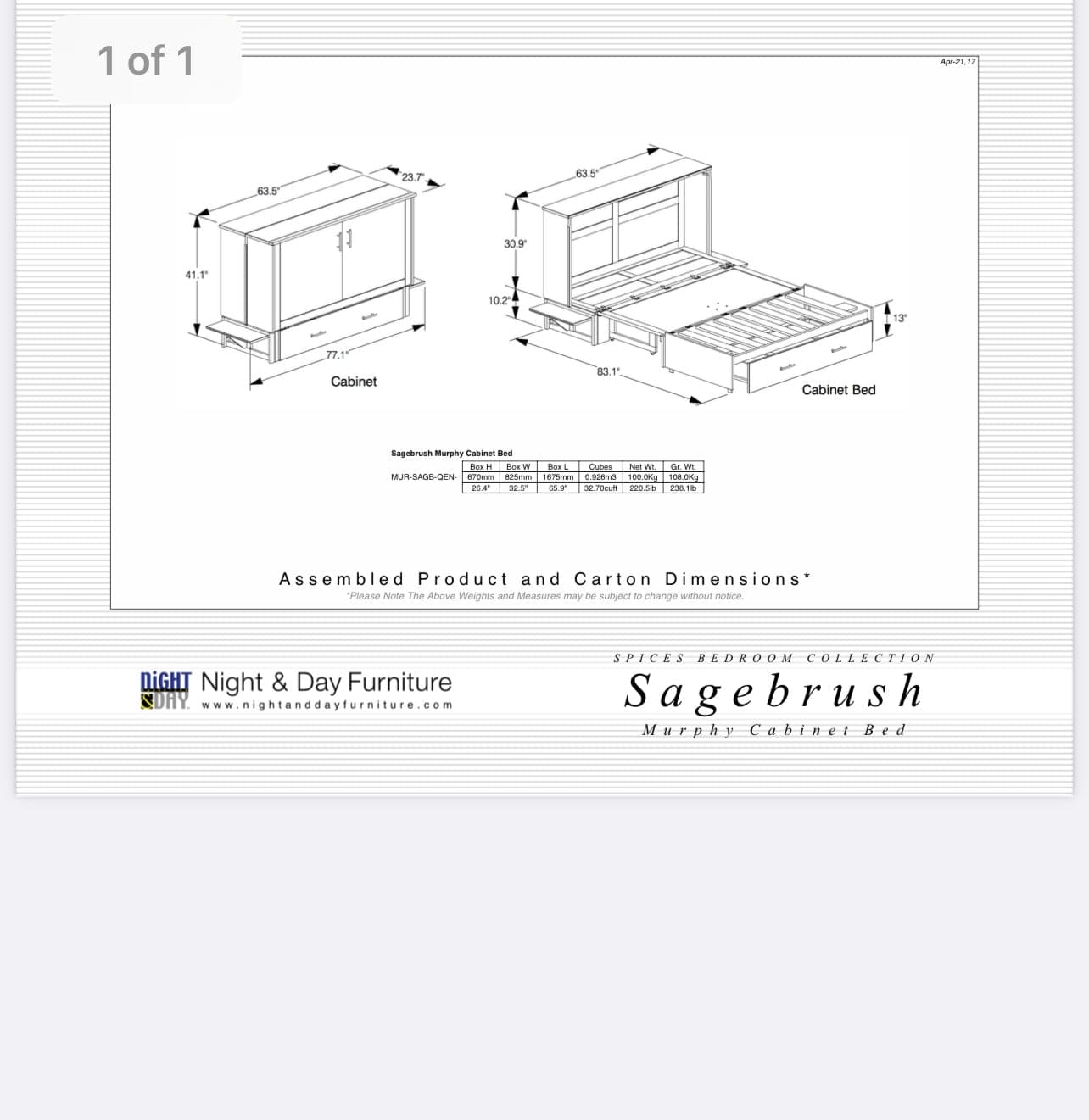 Sagebrush QUEEN Cabinet Bed - FREE SHIPPING !!!