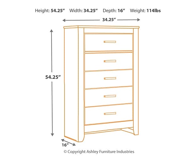Brinxton Full Panel Bed with Mirrored Dresser, Chest and Nightstand