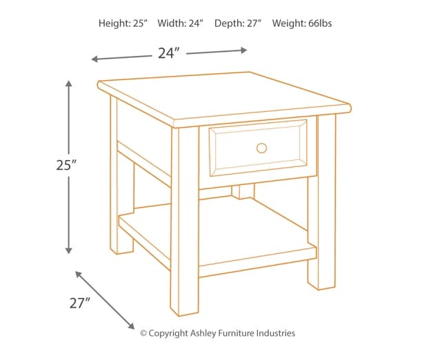 Tyler Creek Coffee Table with 1 End Table
