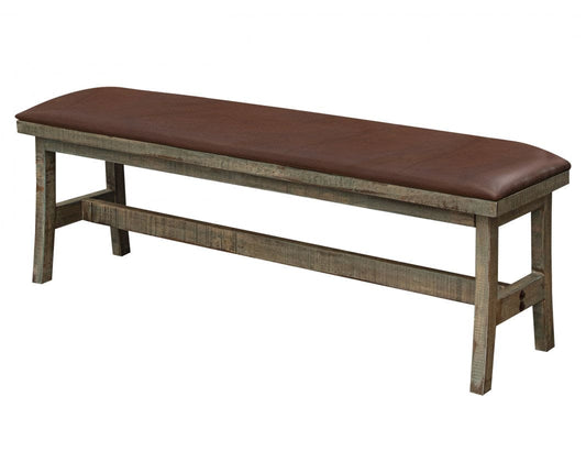 Faux Leather Upholstered Seat Bench