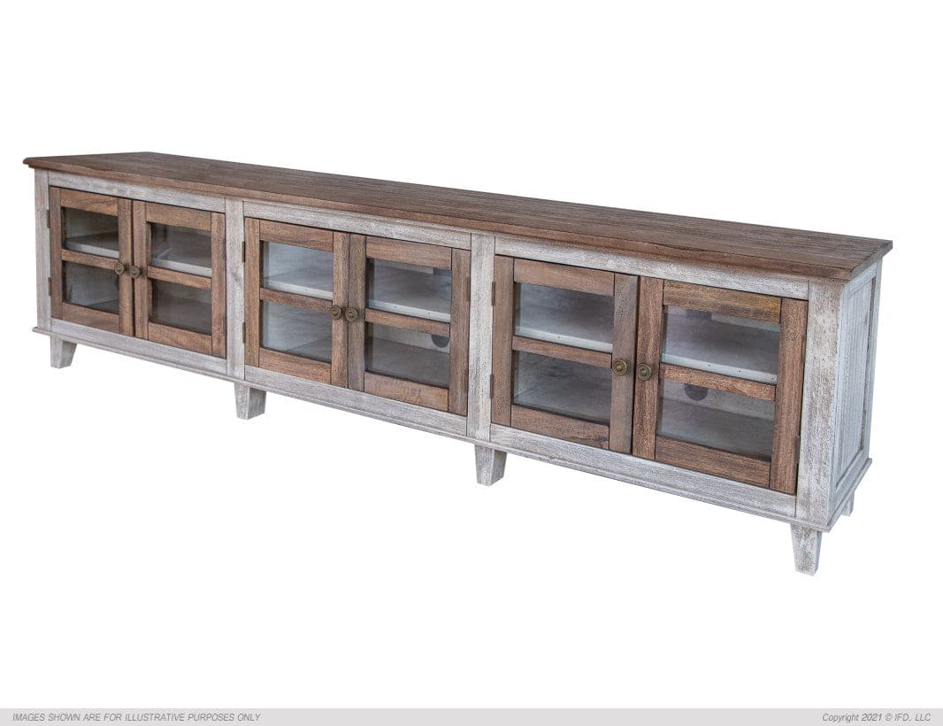 93" TV Stand, w/ 6 doors