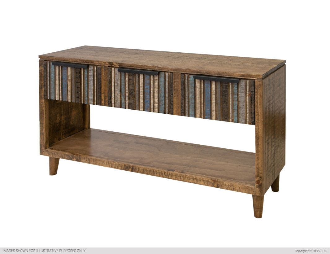 1 Drawer, End Table Blue, w/1 multicolor drawer